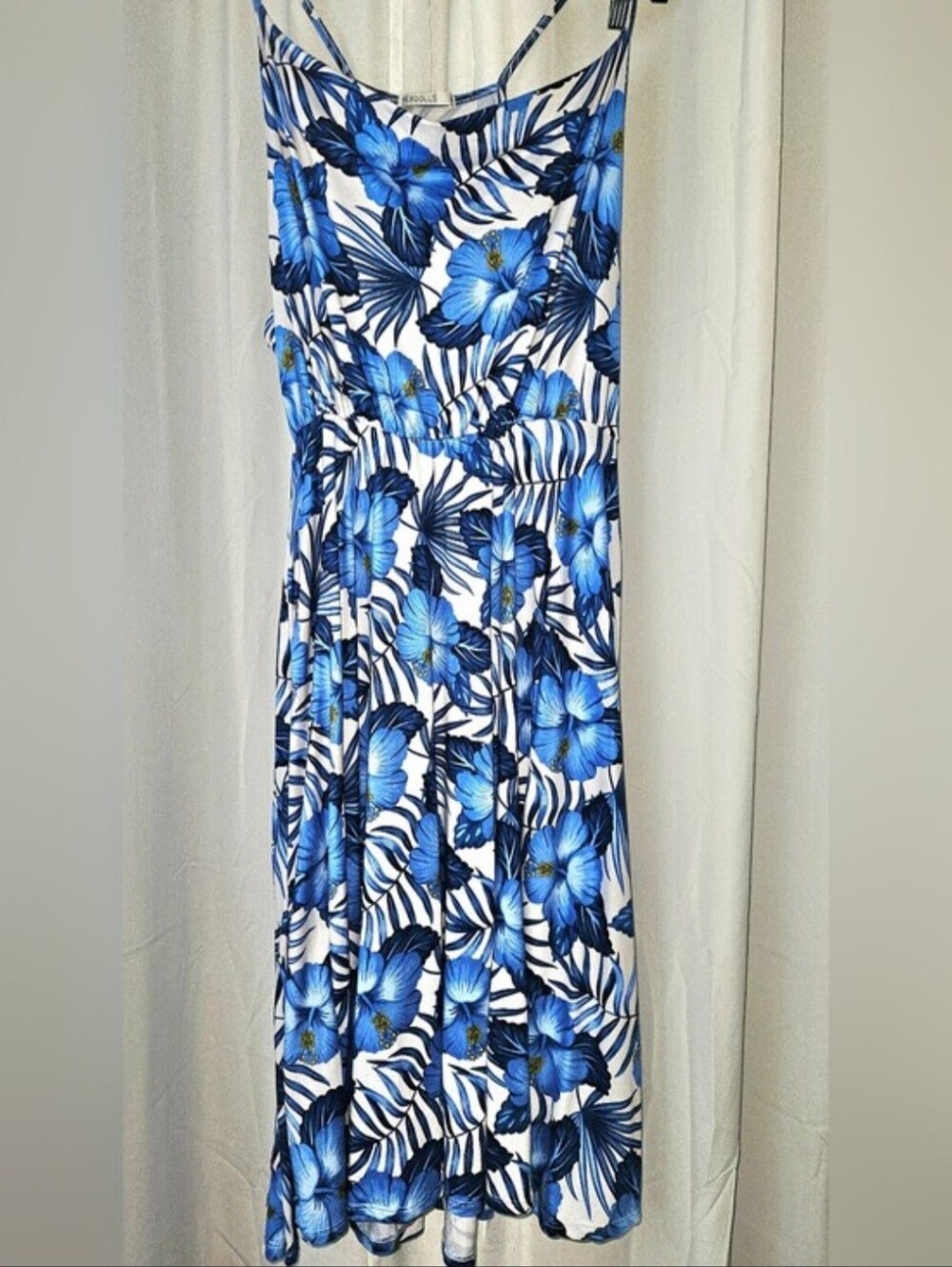 Rebdolls Blue Tropical Floral Maxi Dress – Size 1X – Like New